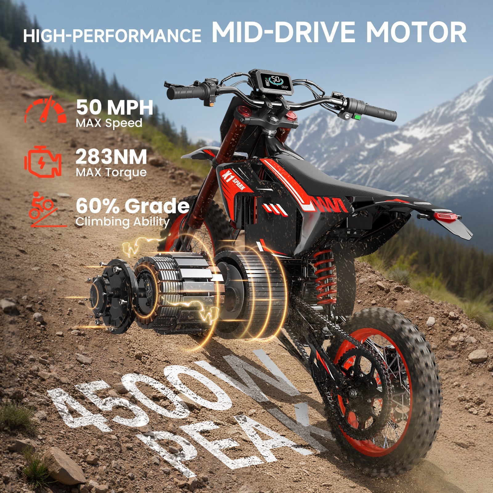 X1 Spark M*2 Electric Mini Bike - Image 5