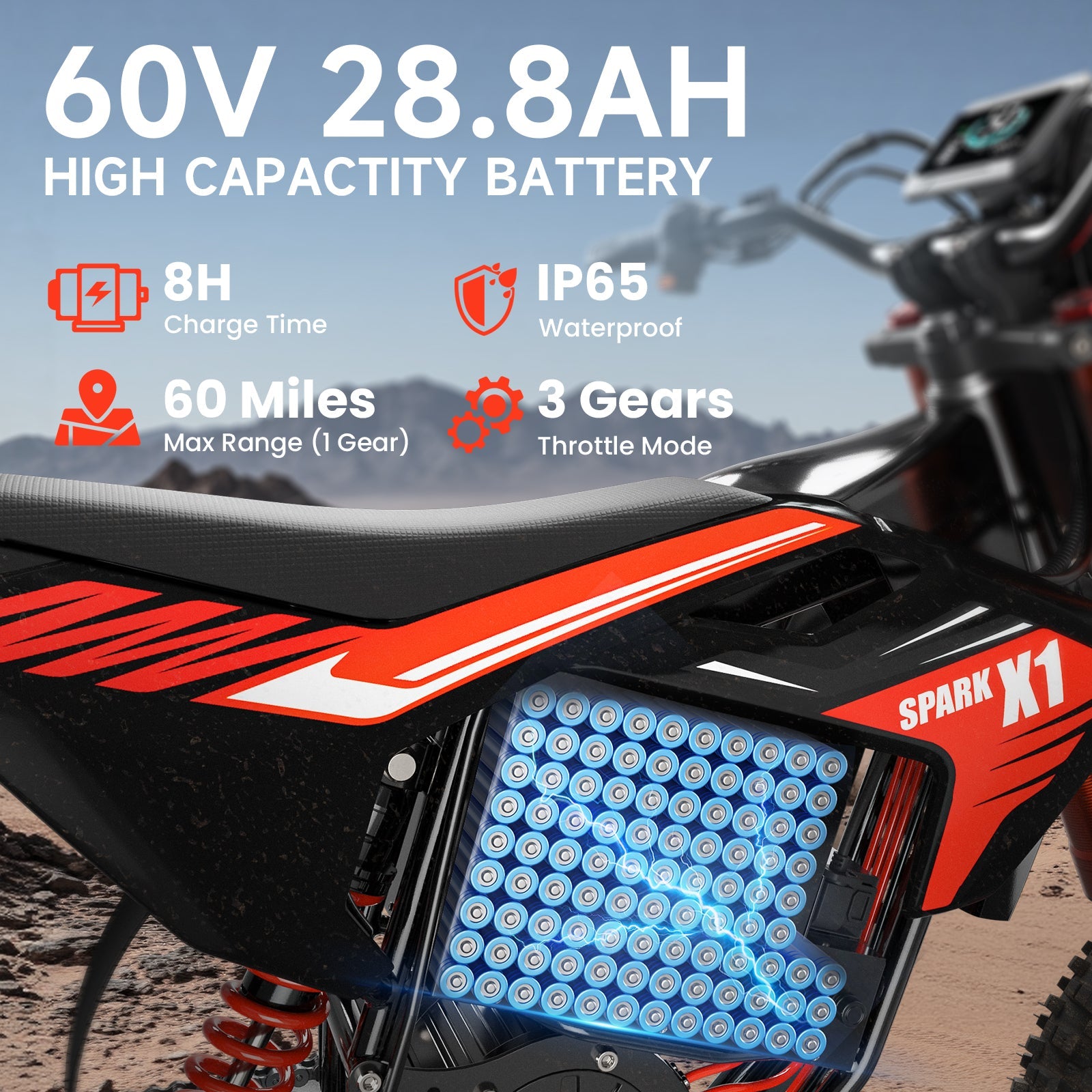 X1 Spark M*2 Electric Mini Bike - Image 6